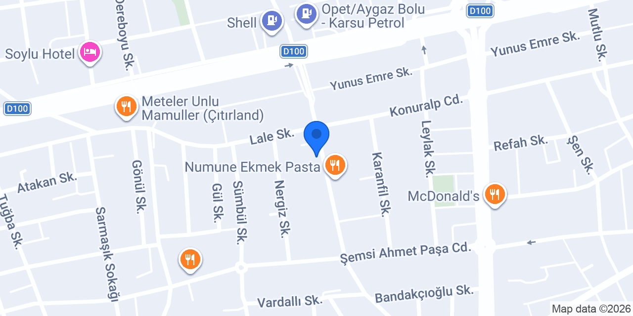 Kısmet Yufka ve Unlu Mamülleri konumu