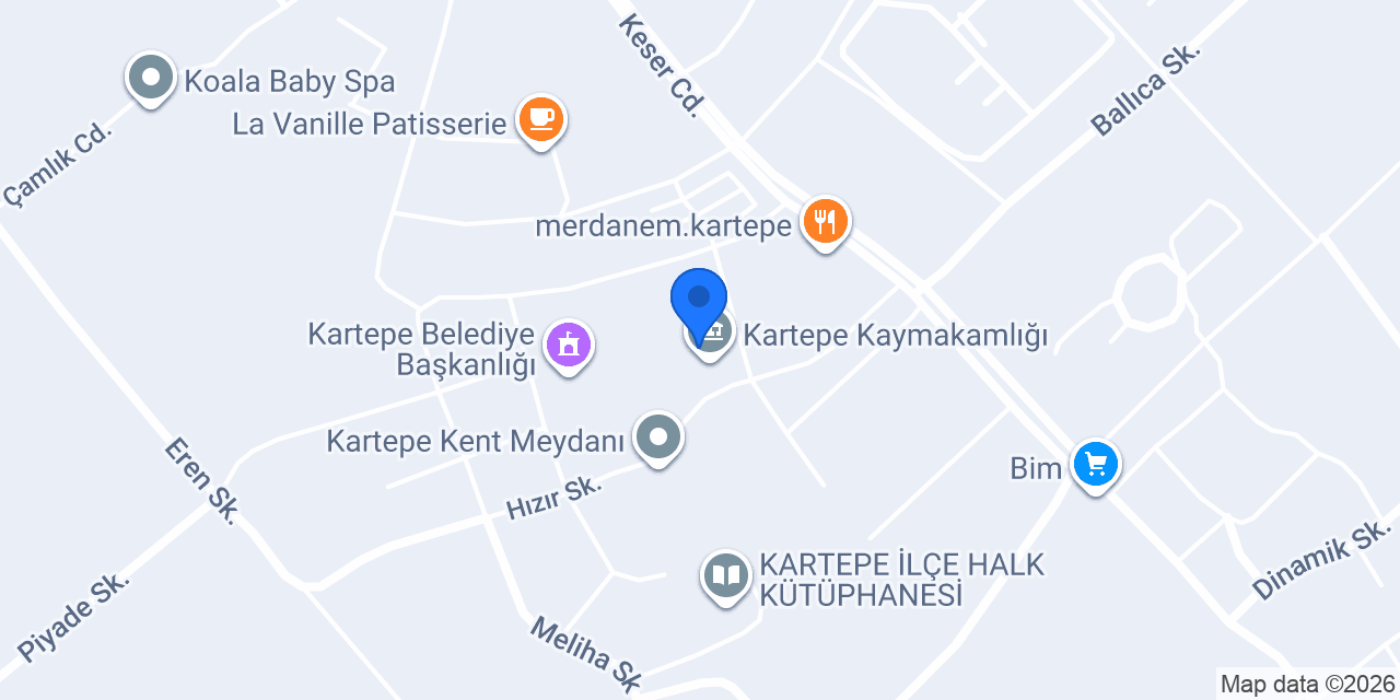 Kartepe Nüfus Müdürlüğü konumu