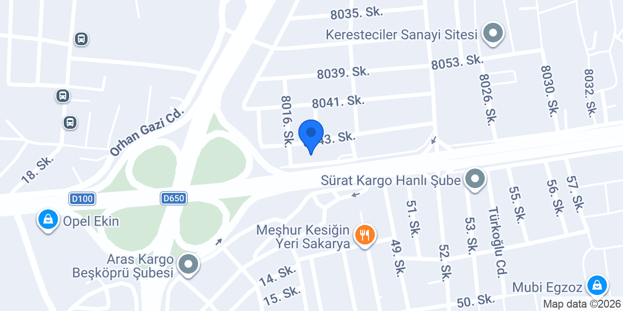 İlhanlar Yol ve İnşaat Makinaları A.Ş. konumu