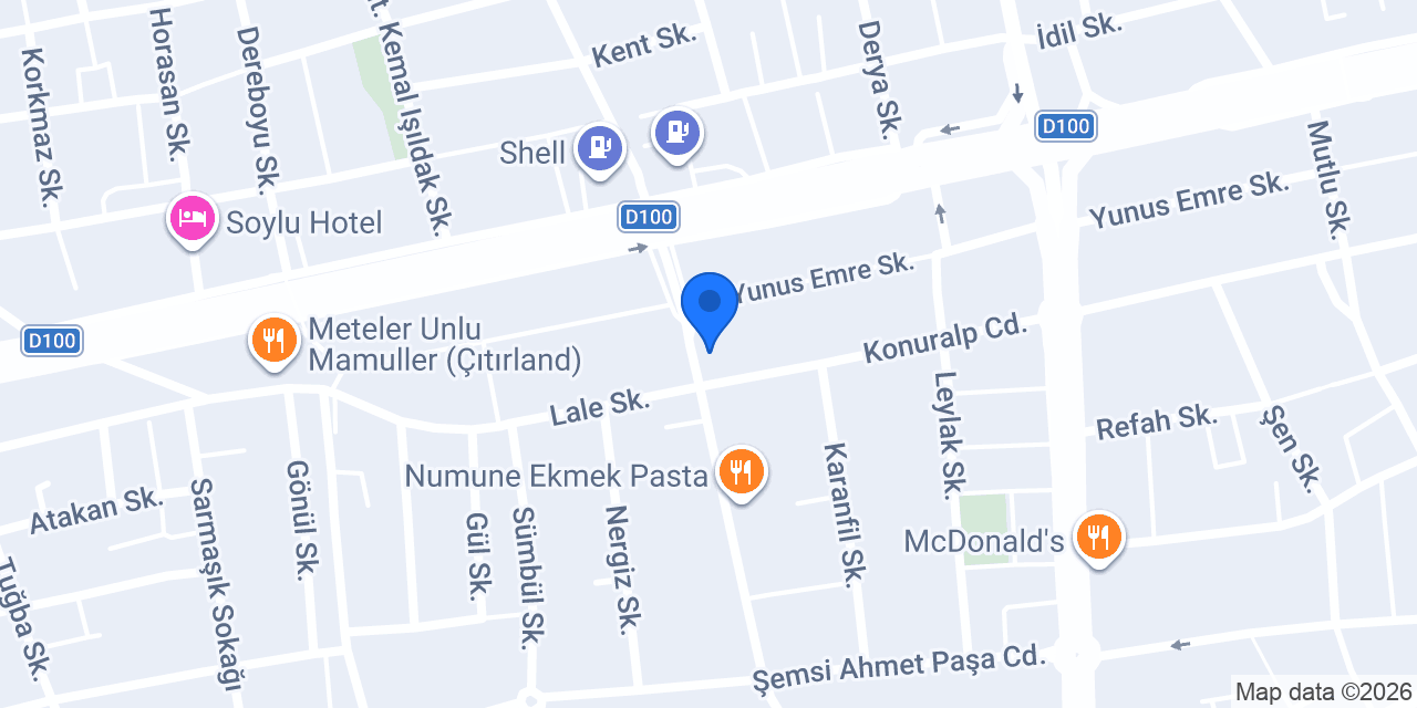 Ortaklar Pide Kebap konumu