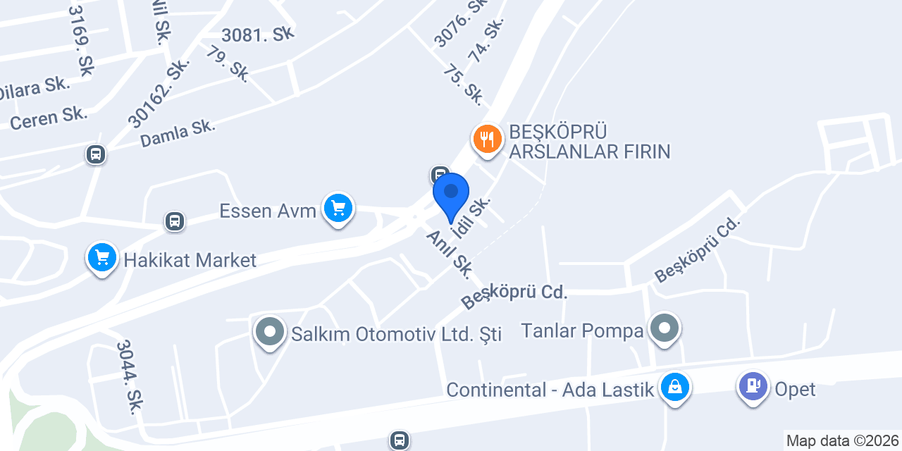 Adaşah rent a car konumu