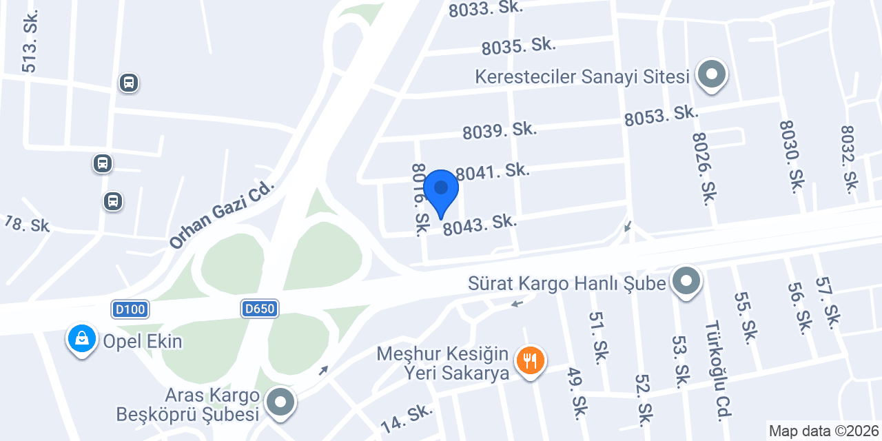KAYKAYOĞLU OTO YEDEK PARÇA SAKARYA konumu