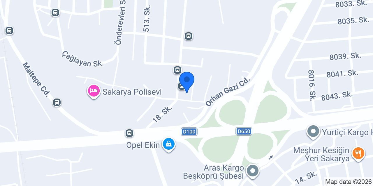 Sakarya PTT Başmüdürlüğü konumu
