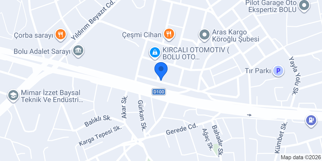 Güler Oto Lastik konumu