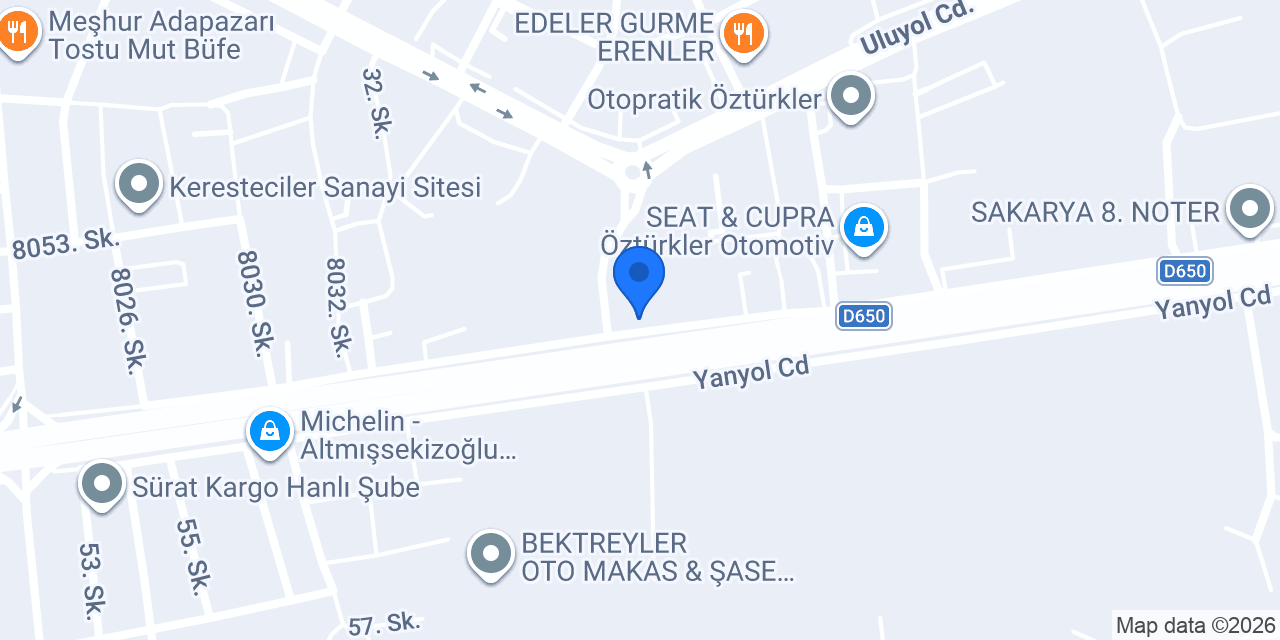 Eray Makina A.Ş konumu