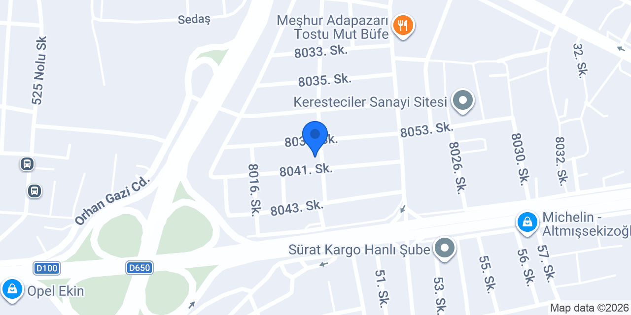 Durmaz Oto Anahtar konumu