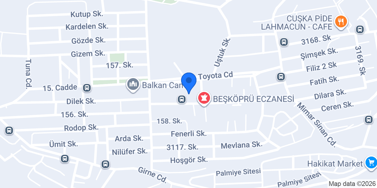 Serdivan Beşköprü Taksi konumu