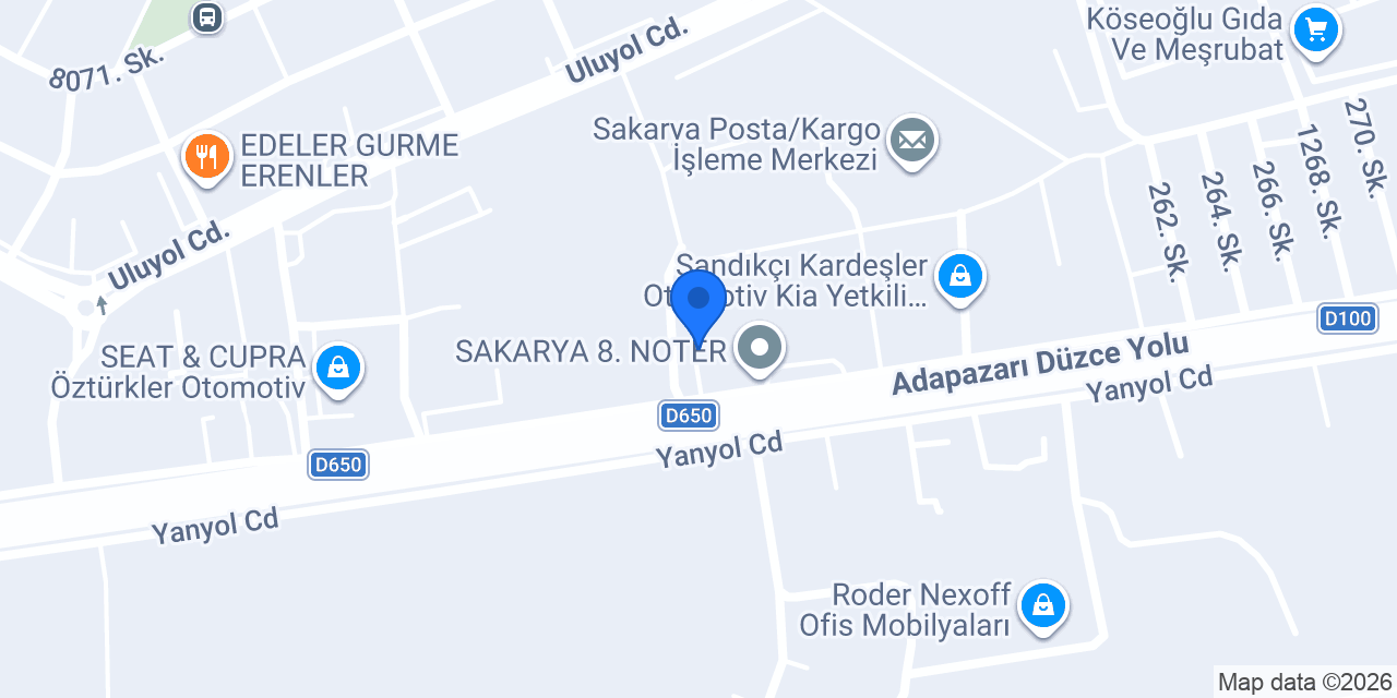 Turkuaz Auto konumu