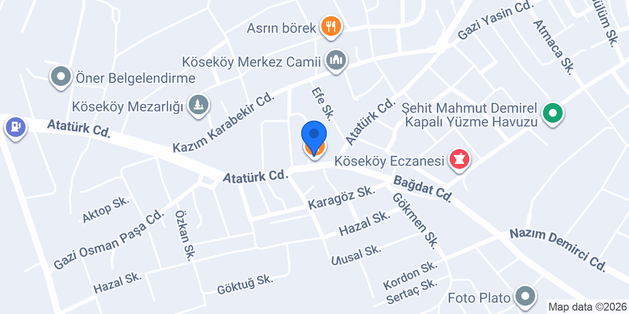Pelin Pasta Cafe konumu