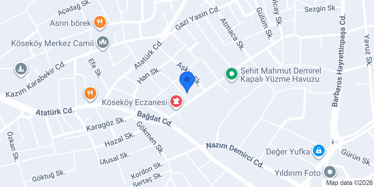 Papatya Eczanesi konumu