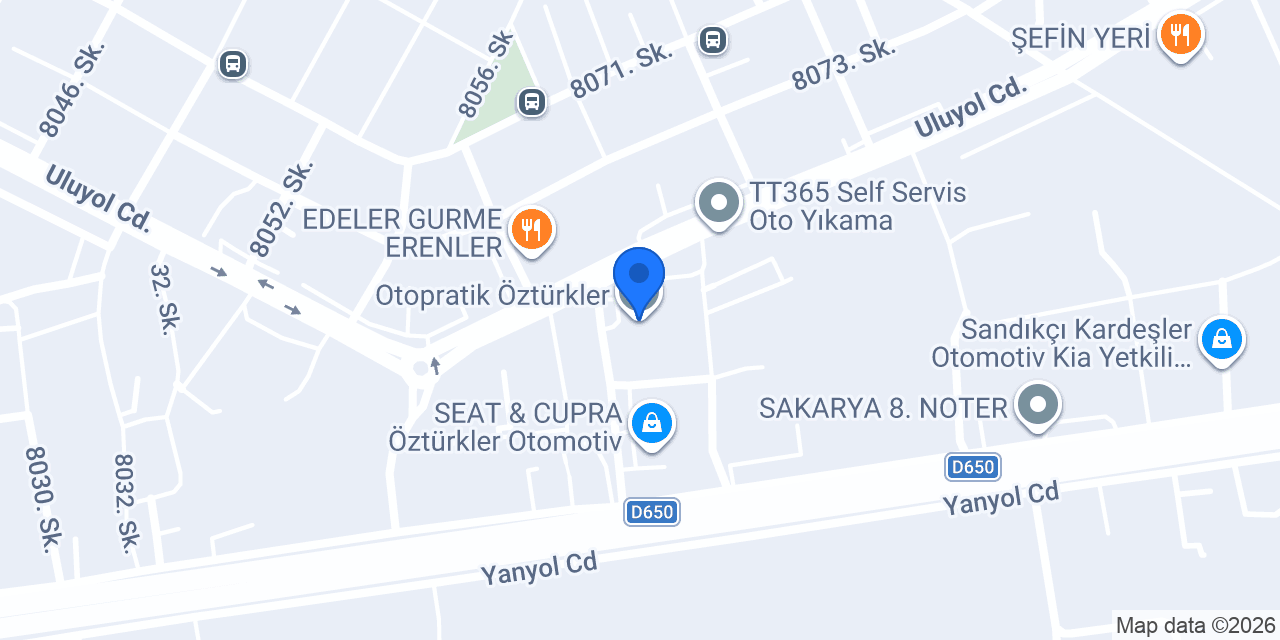Otopratik Öztürkler konumu