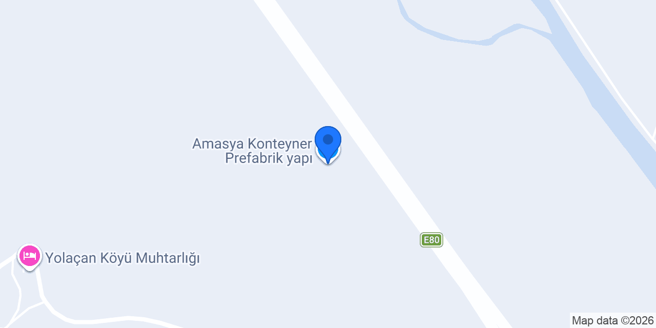 Amasya Konteyner Prefabrik yapı konumu