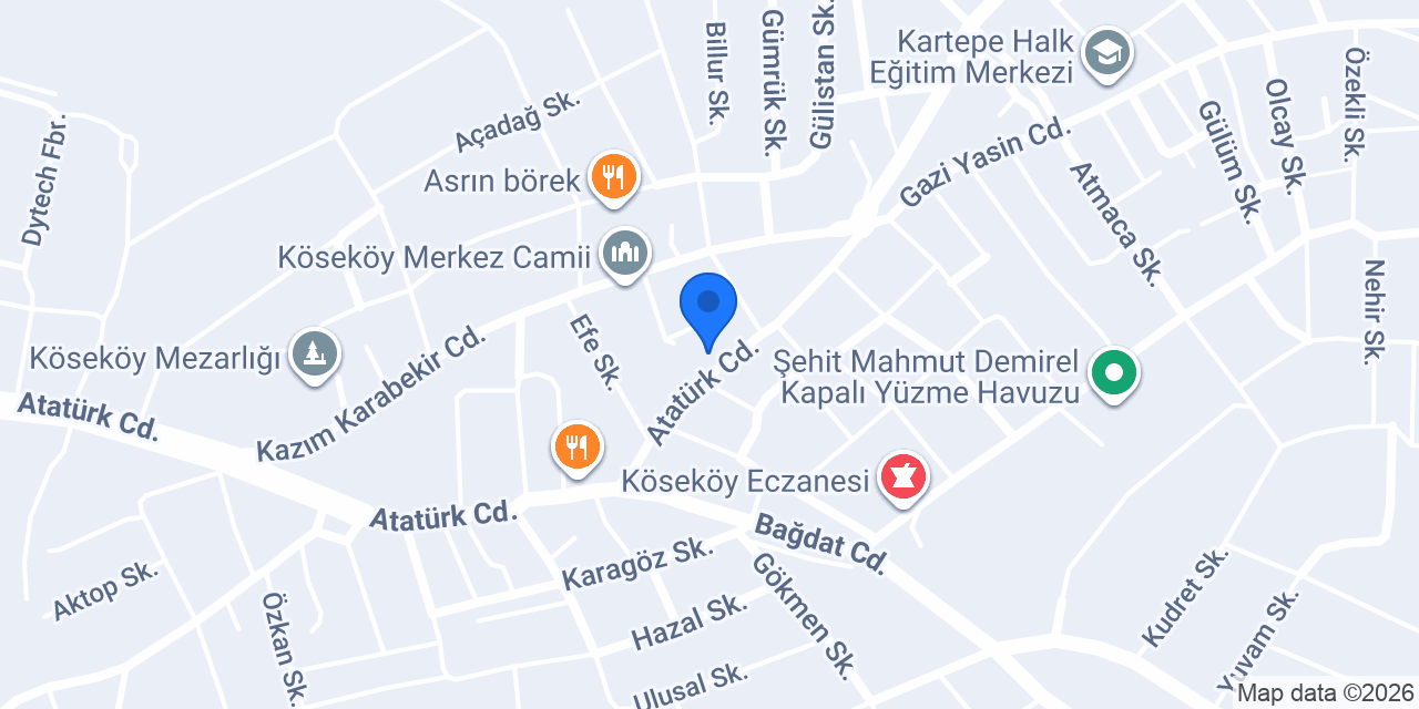 PTT - Köseköy Şubesi konumu