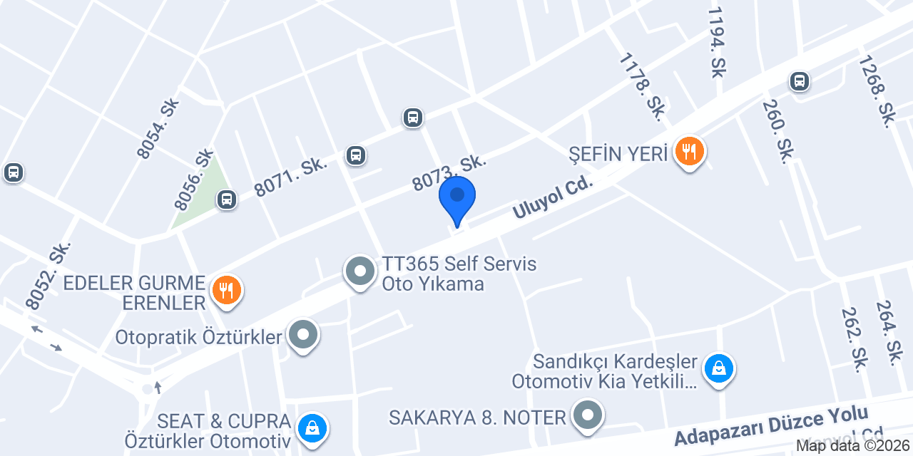 Yalçın Rulman Skf Distribütör Sakarya Şube konumu