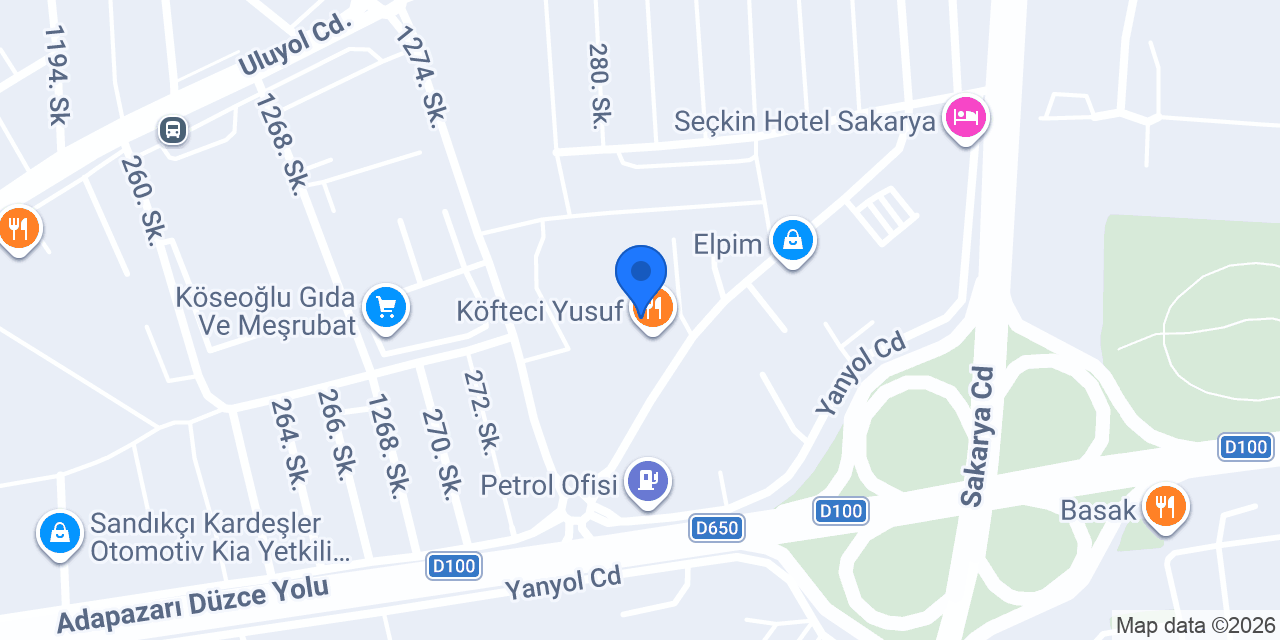 Ada Ofis Mobilyaları Sakarya konumu