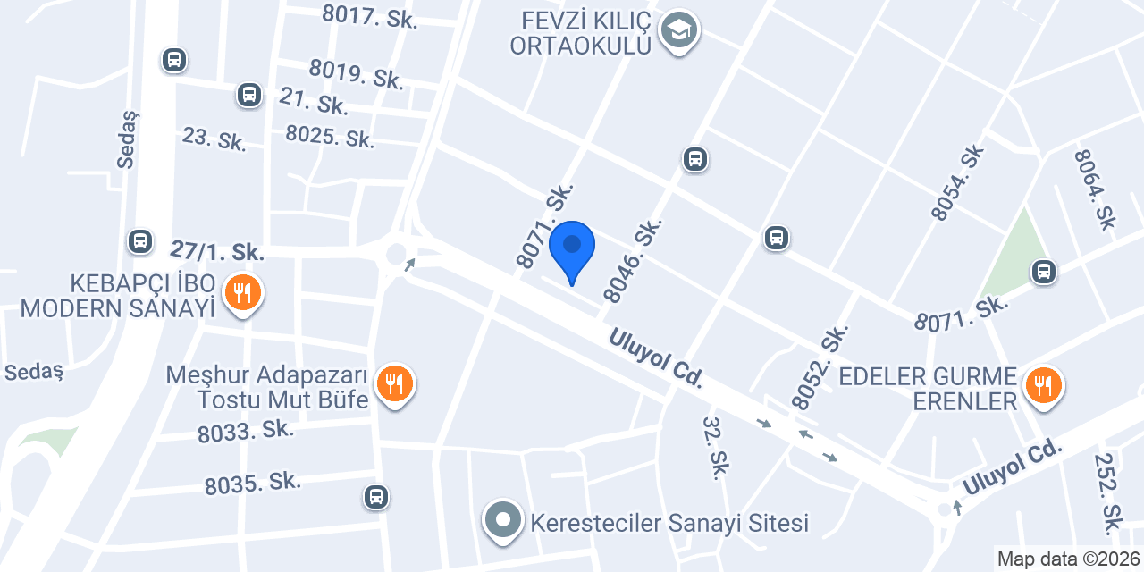 Yılbar Otomotiv konumu