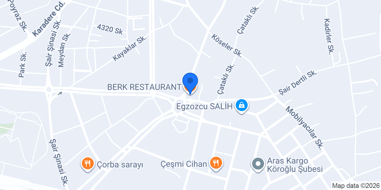 BERK RESTAURANT konumu