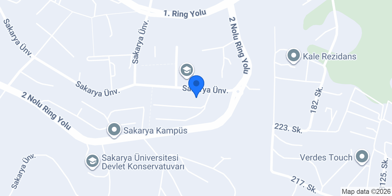 Sakarya Üniversitesi Yapı İşleri ve Teknik Dairesi Başkanlığı konumu