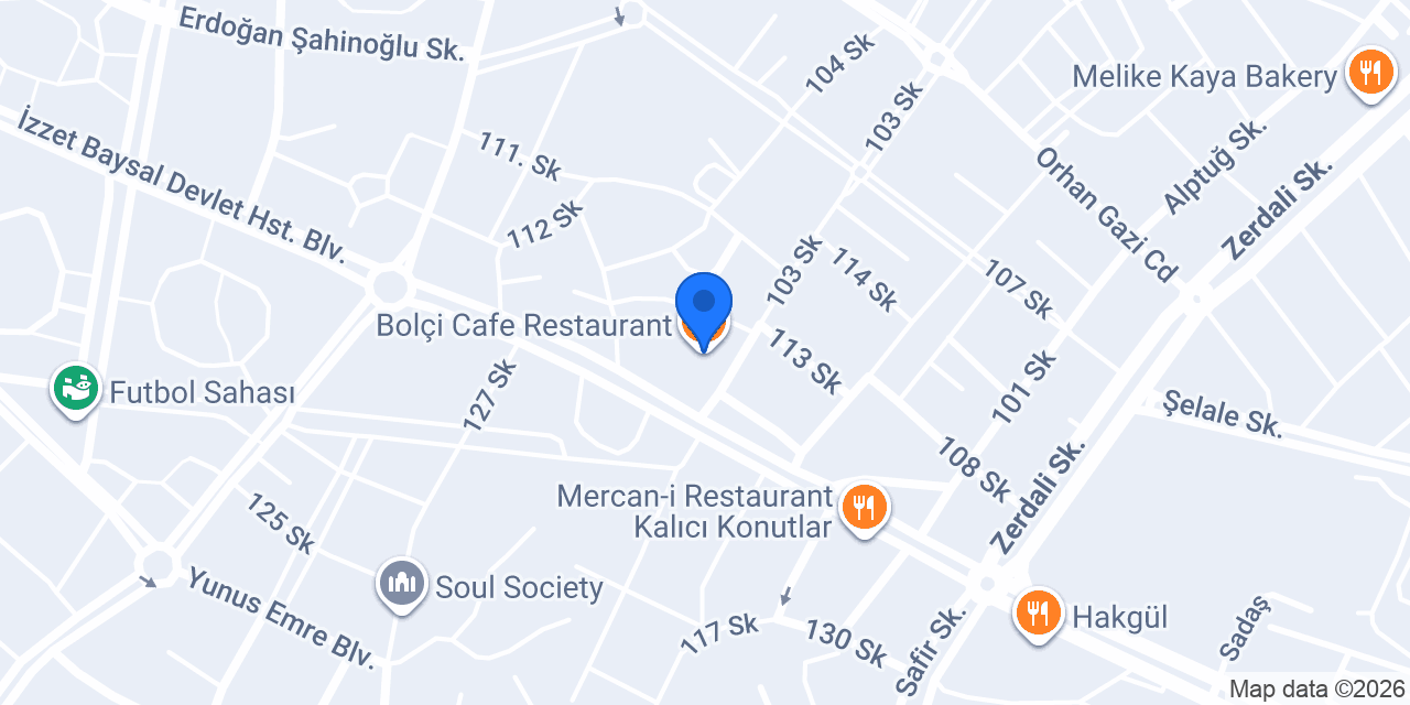 Bolçi Cafe Restaurant konumu