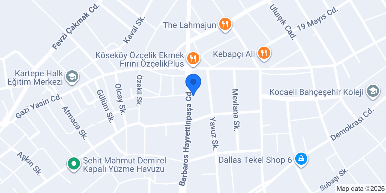Lezzet pide ve lahmacun salonu konumu