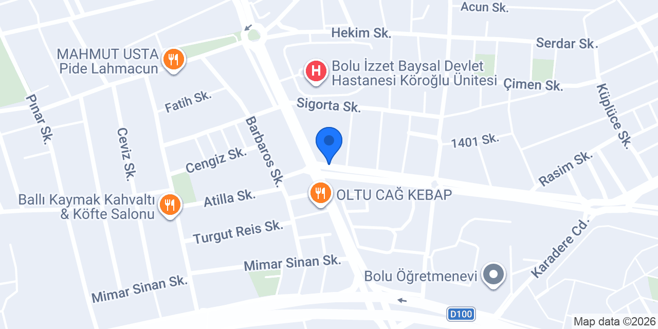 Bolu ÖzEt KASAP konumu