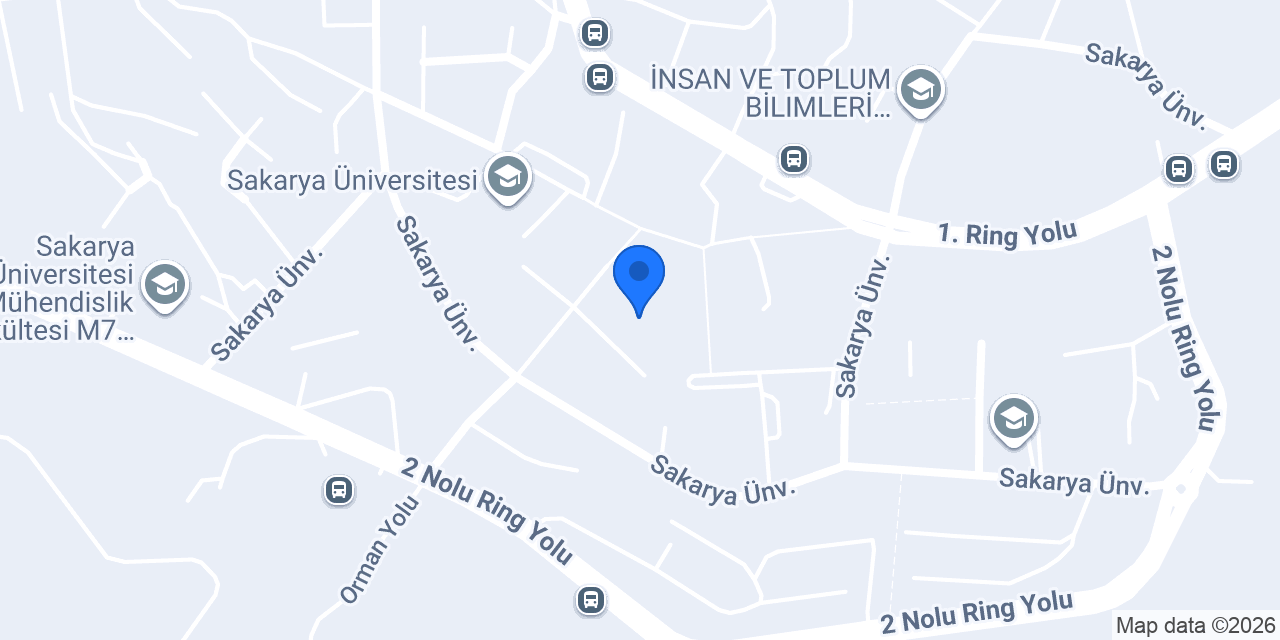 Sakarya Üniversitesi Merkez Kütüphanesi konumu