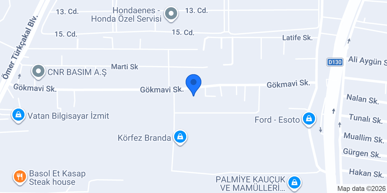 ERF MAKİNE konumu