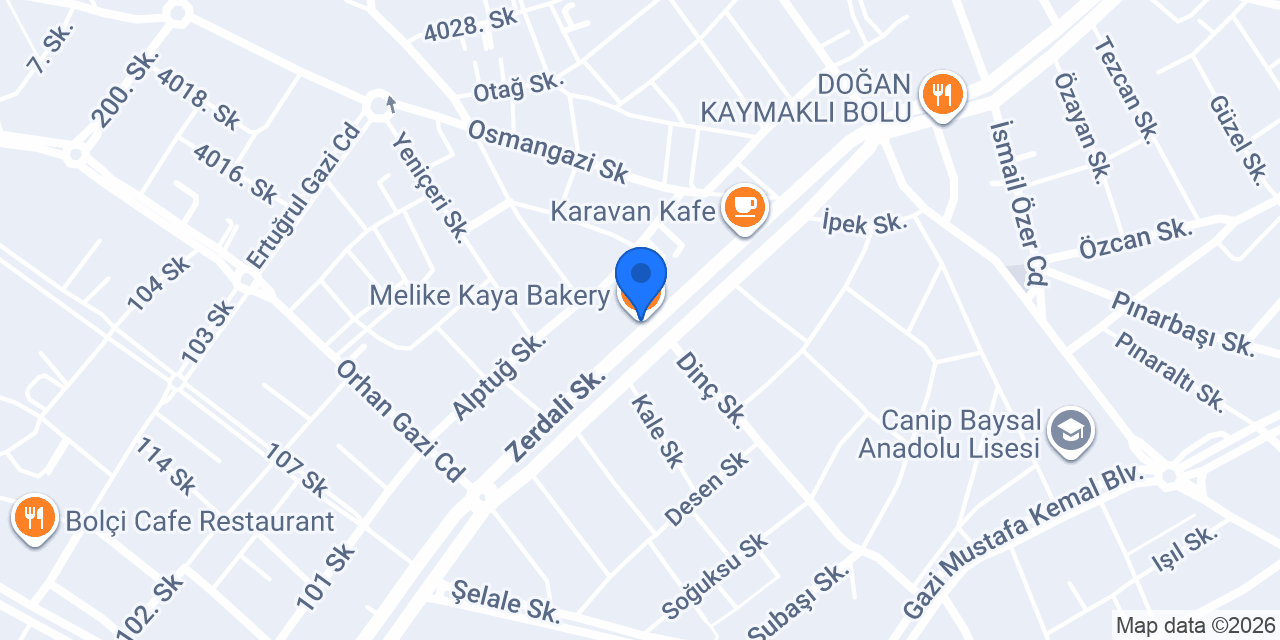Melike Kaya Bakery konumu