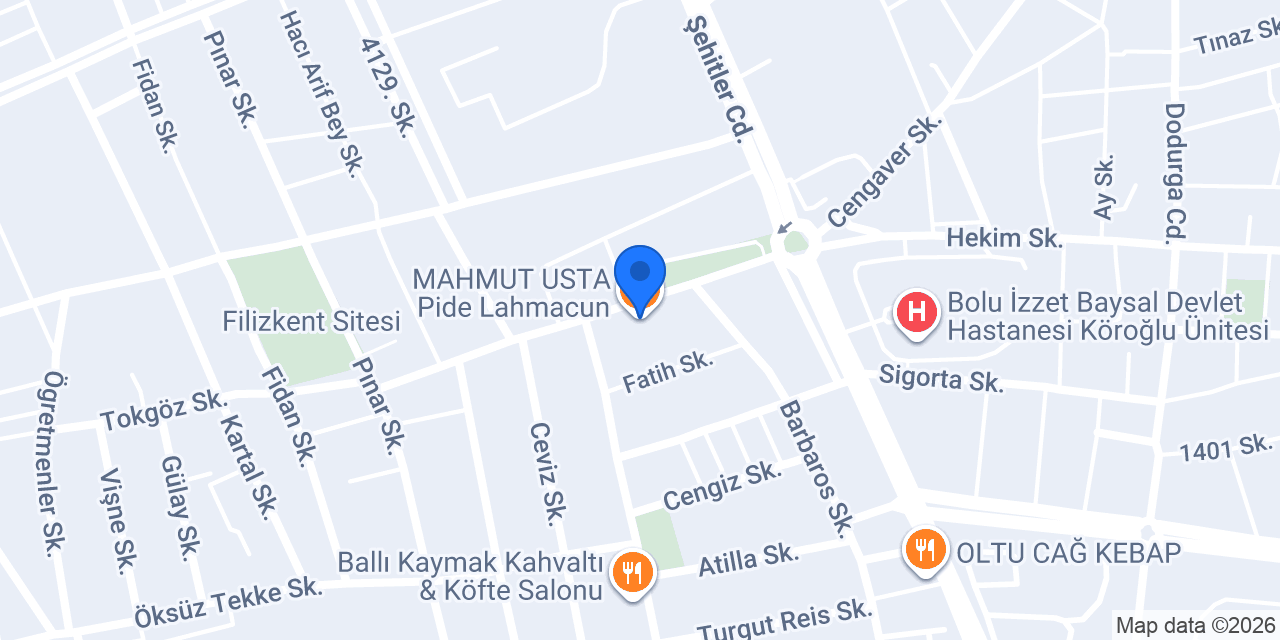 MAHMUT USTA Pide Lahmacun konumu