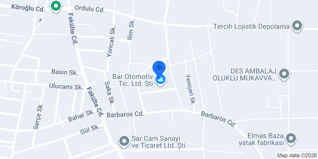 Bar Otomotiv Tic. Ltd. Şti. konumu