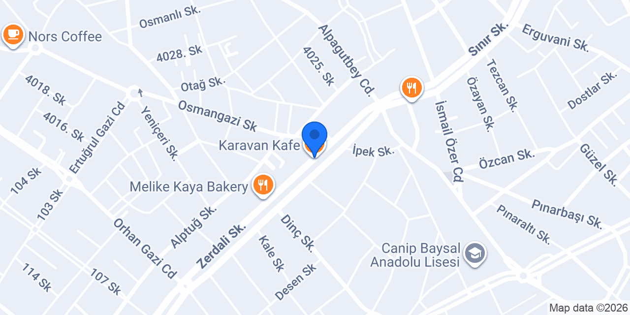 Karavan Kafe konumu
