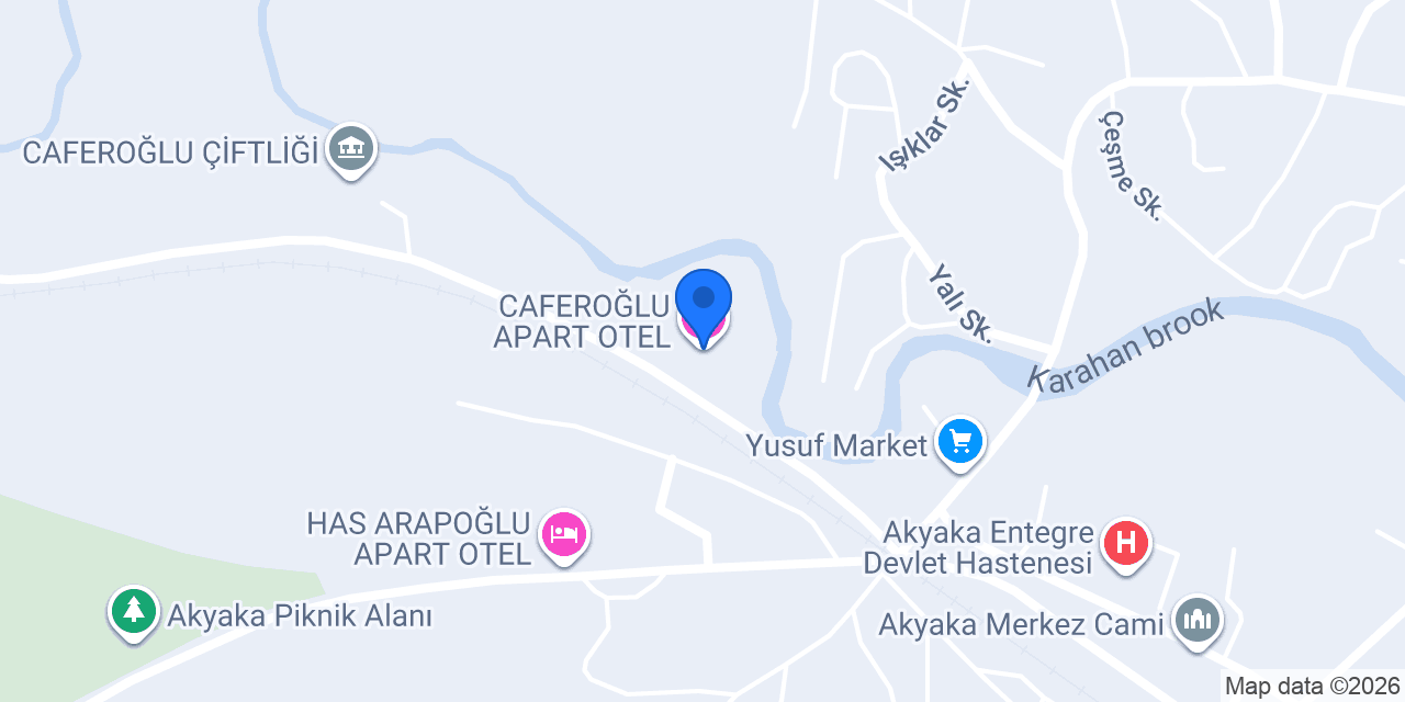 CAFEROĞLU APART OTEL konumu