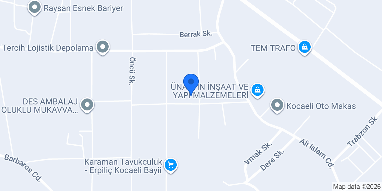 AKYAŞAR A.Ş. EGEPEN KOCAELİ ÜRETİCİ BAYİ konumu