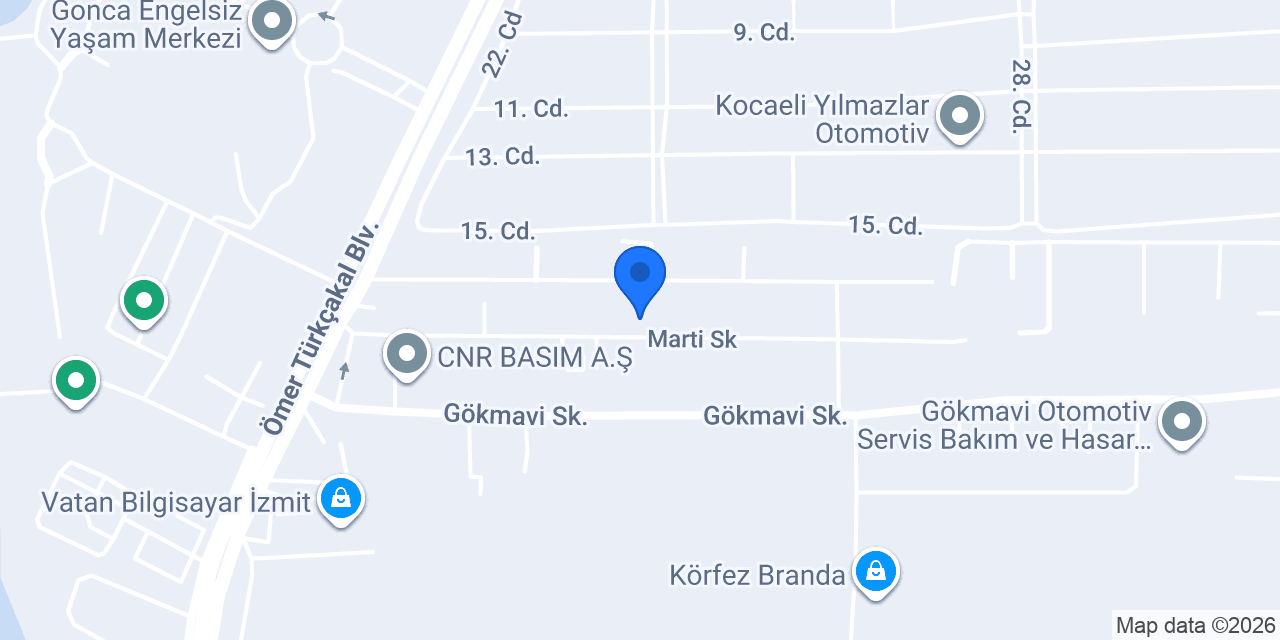 Ayyıldız Ford özel servis İzmit konumu