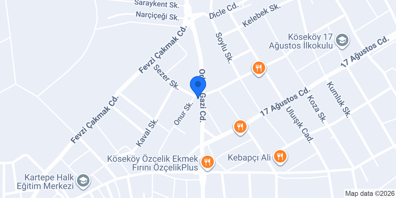 Aderans inşaat auto konumu