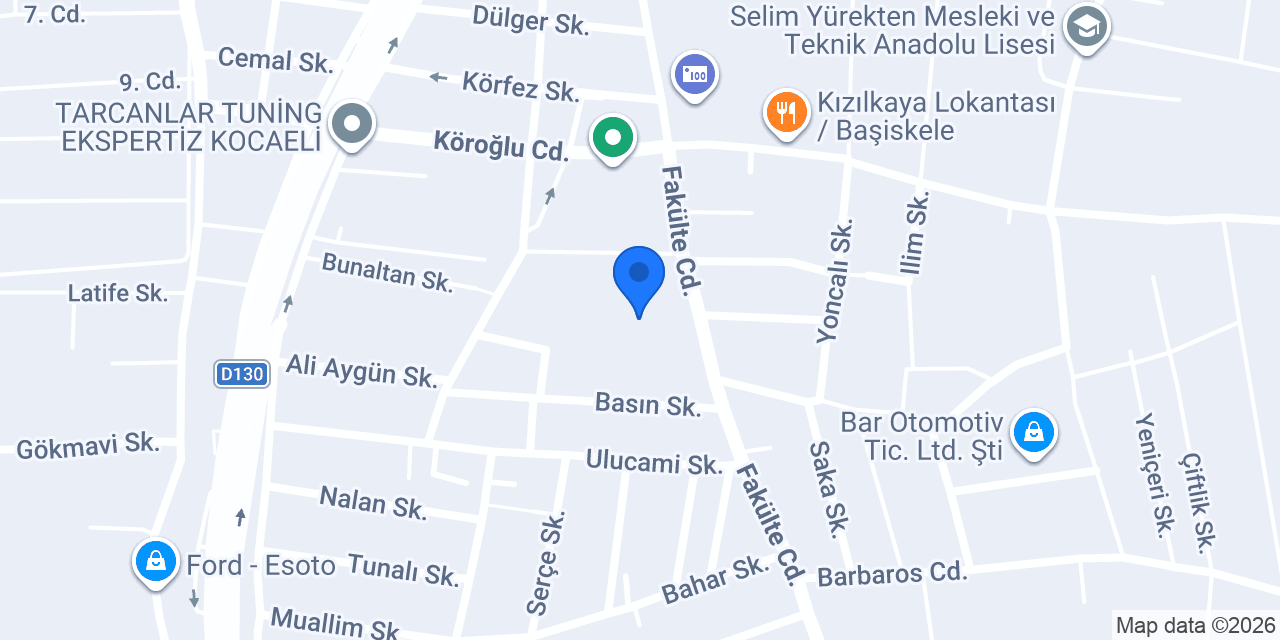 MEG Çelik Fabrika konumu