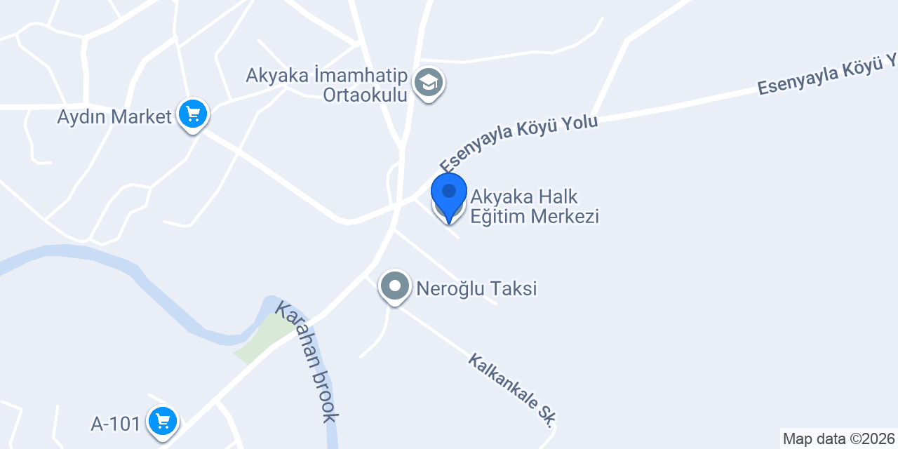 Akyaka Halk Eğitim Merkezi konumu
