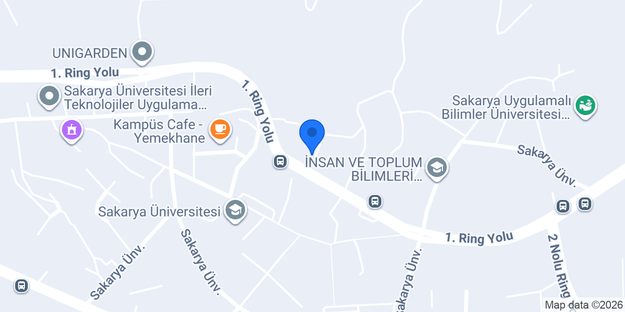 Ptt-Sakarya Üniversitesi Kampüs Şubesi konumu