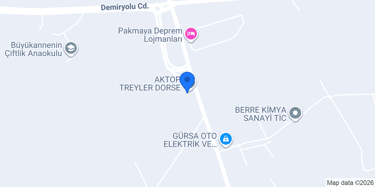 AKTOP TREYLER DORSE konumu