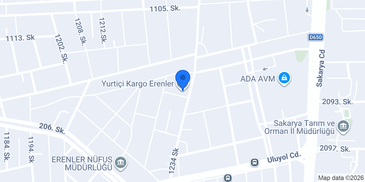 Yurtiçi Kargo Erenler konumu