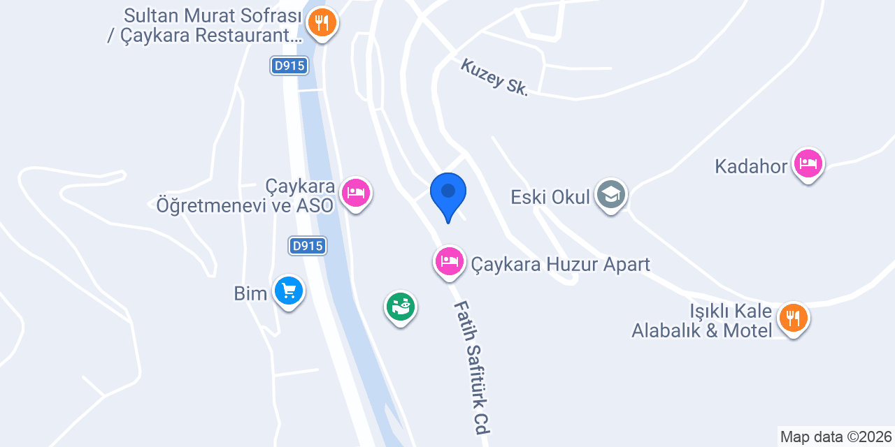 Çaykara Tur - Çaykara Şubesi konumu