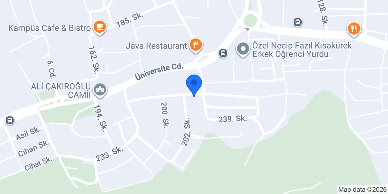 Kampüspark Kız Apartı konumu