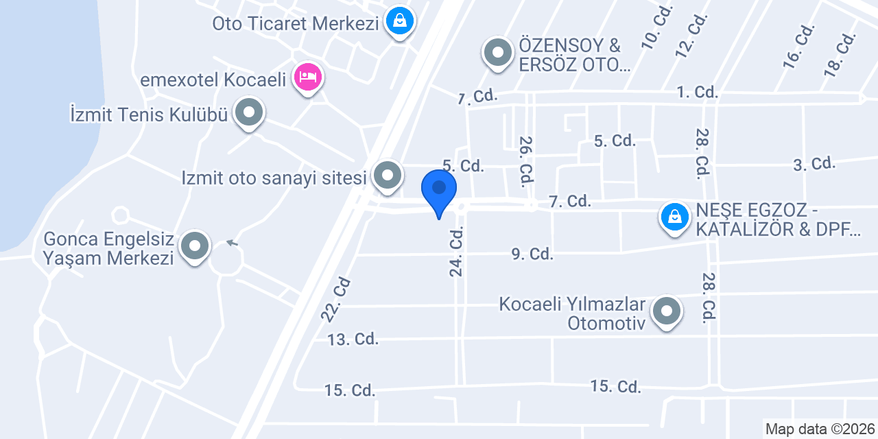 Kerem Oto İzmit konumu