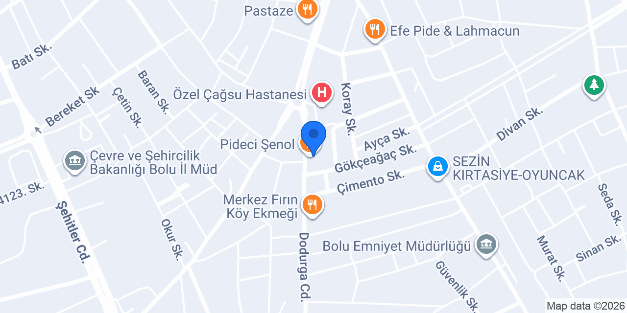 Pideci Şenol konumu