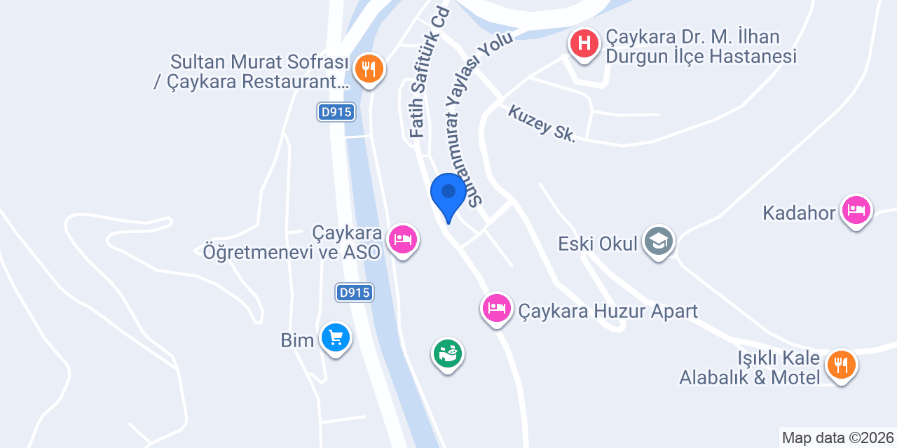 Çaykara Rent A Car konumu