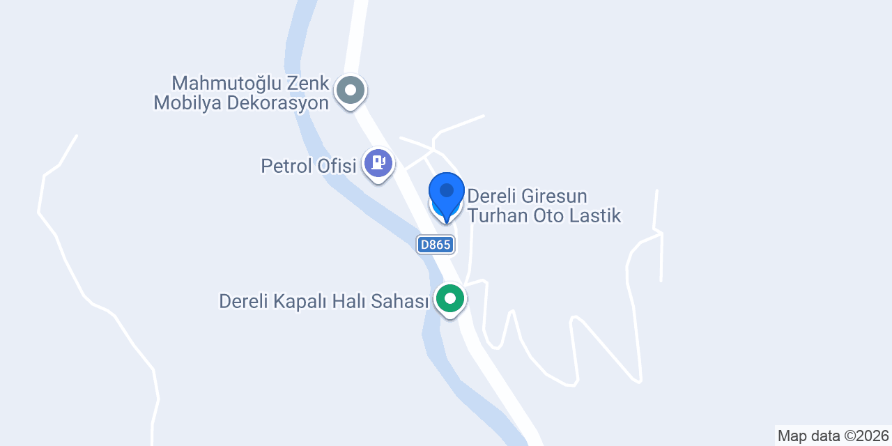 Dereli Giresun Turhan Oto Lastik konumu