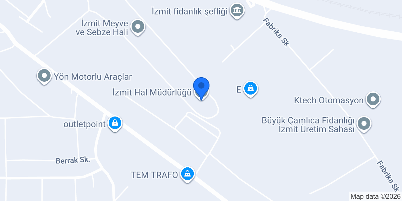 İzmit Hal Müdürlüğü konumu