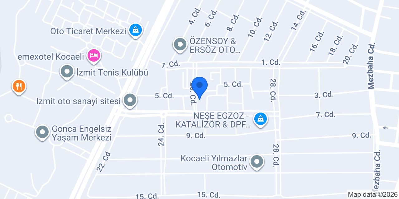 Derya Otomotiv konumu