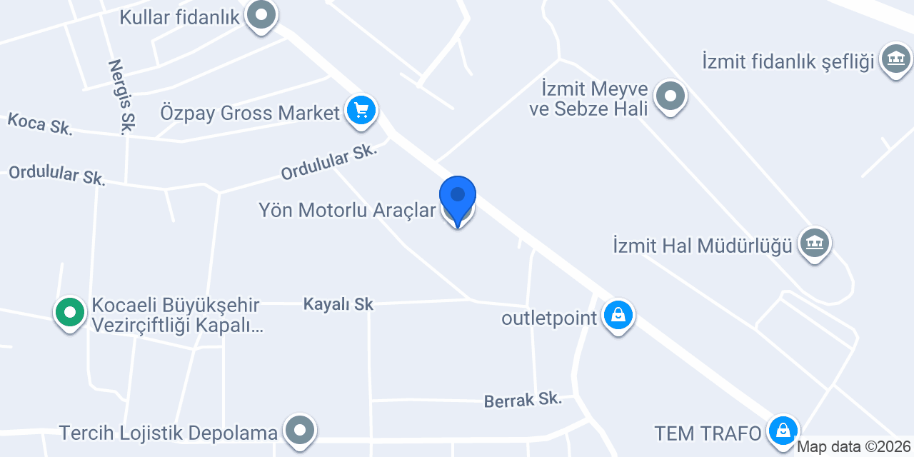 Yön Motorlu Araçlar konumu