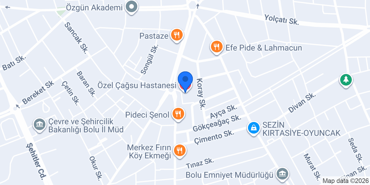 Özel Çağsu Hastanesi konumu